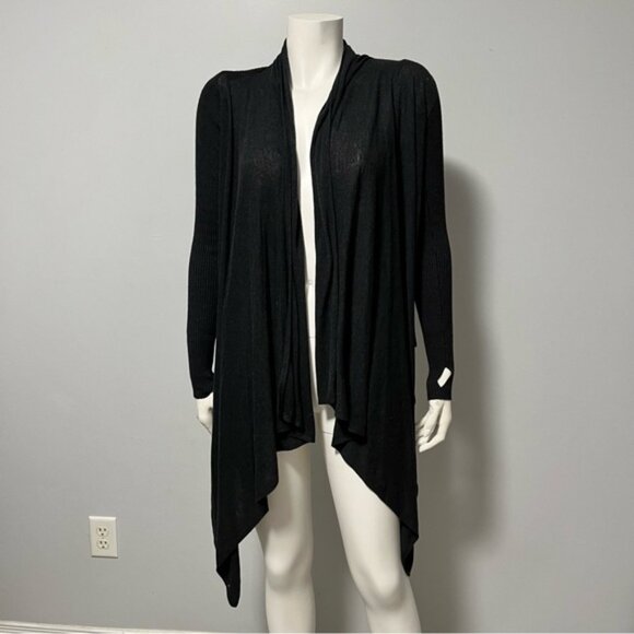 Lululemon Dark Grey Cashmere Blend Express Yourself Open Drape Cardigan size 4 - Picture 1 of 8